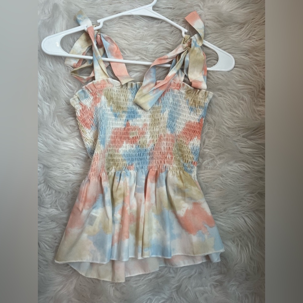 Shein tie shoulder top